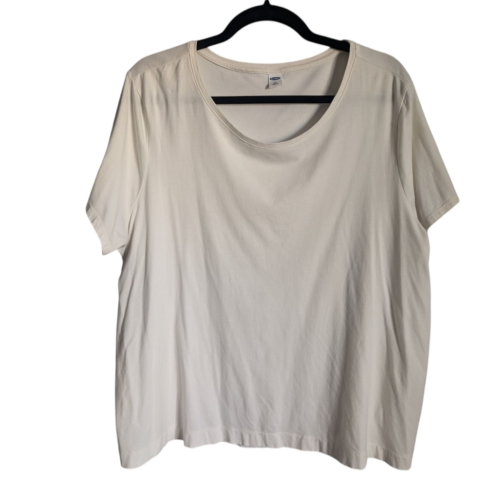 XL short sleeve plain white tee relaxed fit
